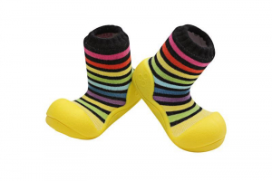ATTIPAS Topánočky detské Rainbow Yellow XXL