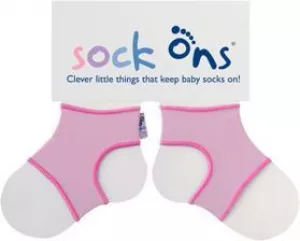 KIKKO Sock Ons Držiak ponožiek Classic - Baby ružová (0-6m)