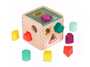 B.TOYS Kocka drevená s vkladacími tvarmi Wonder Cube