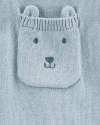 CARTER'S Set 2dielny tričko dl. rukáv, overal na ramienka Blue Bear neutrál NB/ veľ. 56