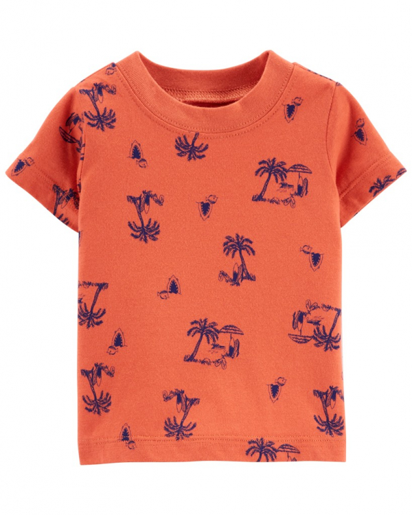CARTER'S Set 2dielny tričko kr. rukáv, kraťasy na traky Navy Orange chlapec 12m