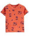 CARTER'S Set 2dielny tričko kr. rukáv, kraťasy na traky Navy Orange chlapec 6m