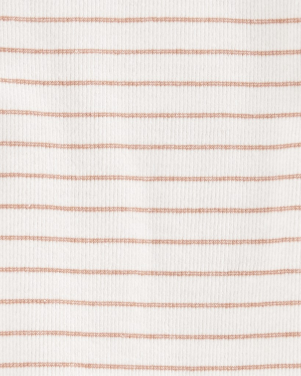 CARTER'S Set 4dielny tričko dl. rukáv, tepláky, čiapka, ponožky Brown Stripes neutrál 9m
