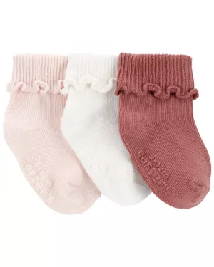 CARTER'S Ponožky Pink dievča LBB 3ks 0-3m