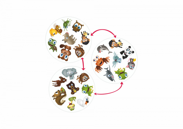 TEDDIES Kubíkove hry so zvieratkami 3v1 v plechovej krabičke