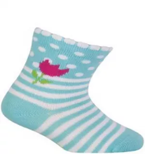 Ponožky detské 0-2  Aqua