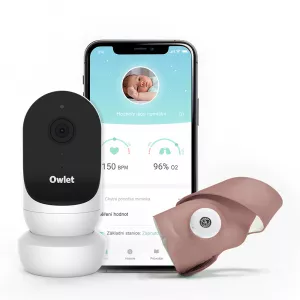 OWLET Ponožka inteligentná Owlet Smart Sock 3 a kamera Owlet Cam 2 Dusty rose