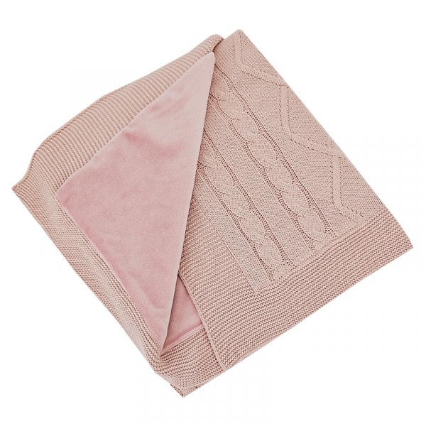 EKO Deka kašmírová s kožušinovou podšívkou Rose Pink 100x80 cm