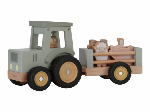 LITTLE DUTCH Traktor s prívesom drevený Farma