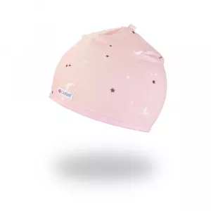 LITTLE ANGEL Čiapka podšitá BIO Outlast® 1 | 36-38 cm sv.ružová hviezdičky/ružová baby