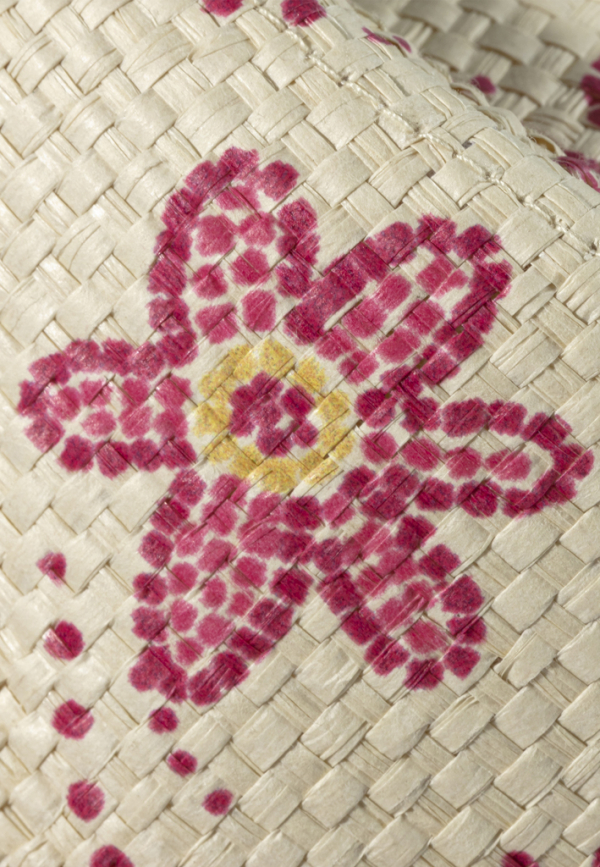 STERNTALER Klobúk slamený UV50+ kvetinky béžová dievča- 49 cm 12-18 m