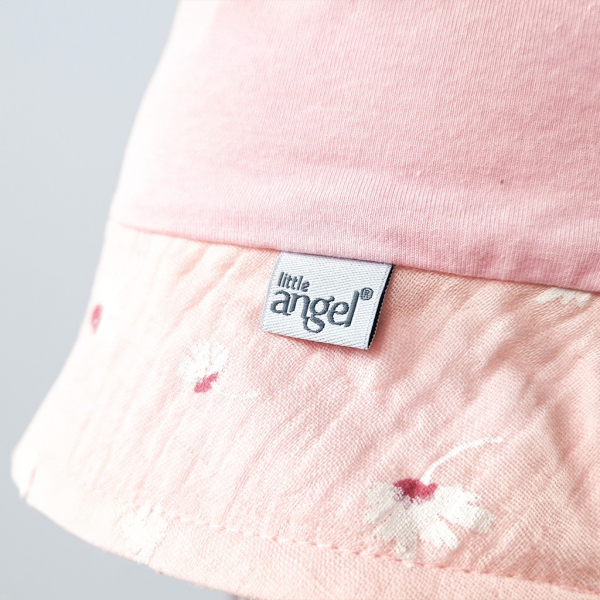 LITTLE ANGEL Klobúk tenký Outlast® 3 | 42-44 cm ružová baby/sv.ružová margaréty