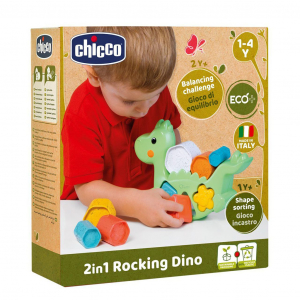 CHICCO Hračka vkladacia 2v1 Dino Eco+ 12m+